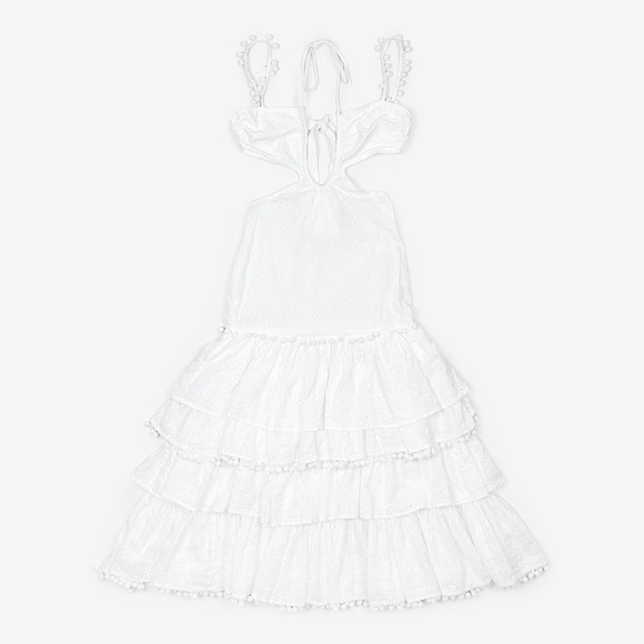 Majorelle Shauna Maxi Dress Size XXS White Cotton Eyelet Boho Romantic Bridal - Picture 3 of 6